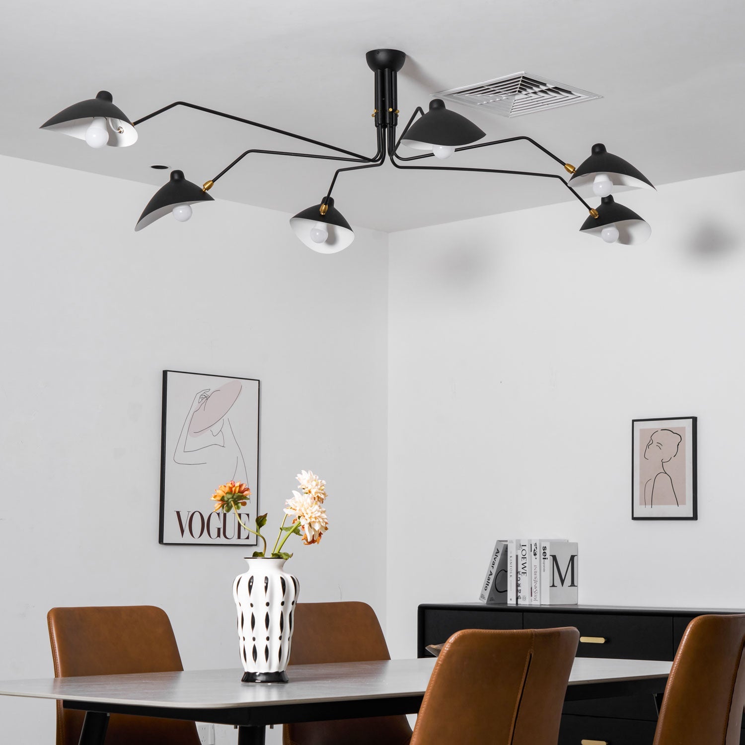 Multi-Arm Spider Ceiling Light