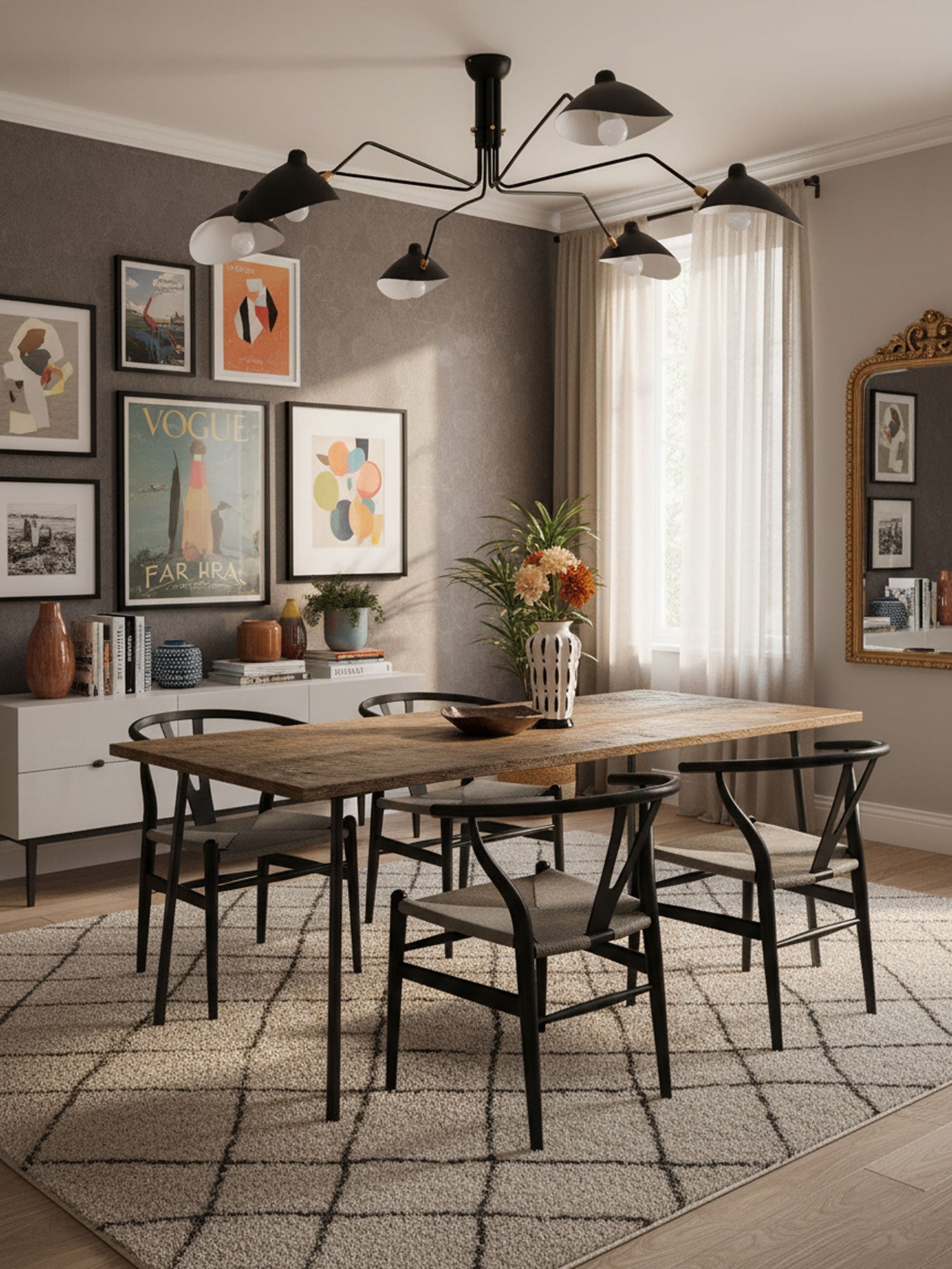 Multi-Arm Spider Ceiling Light