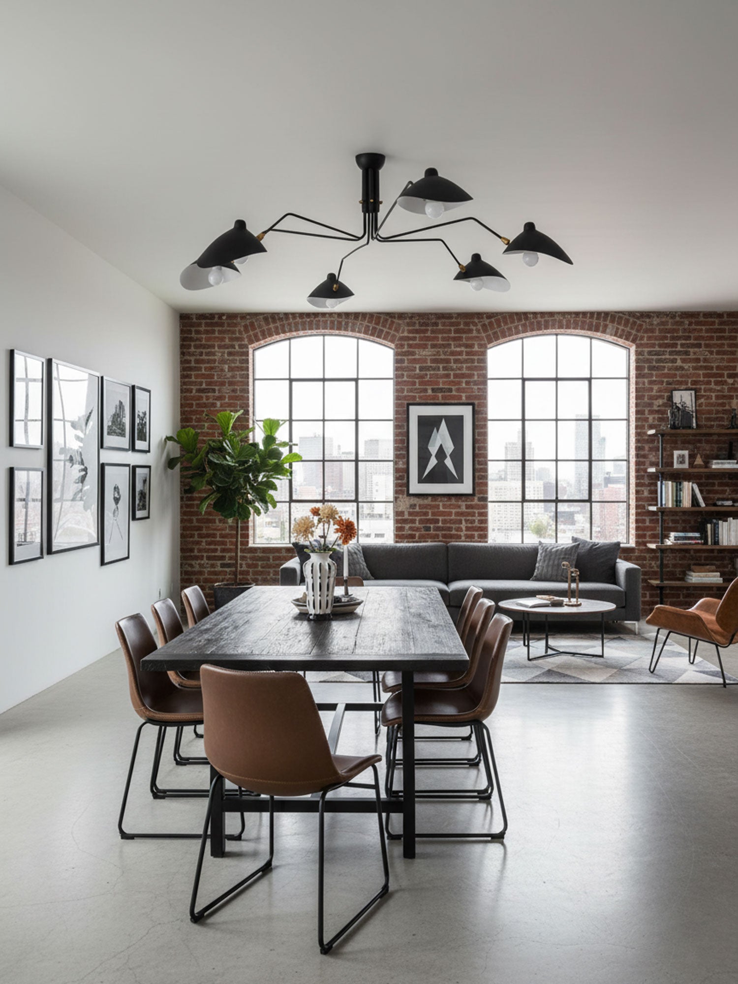 Multi-Arm Spider Ceiling Light