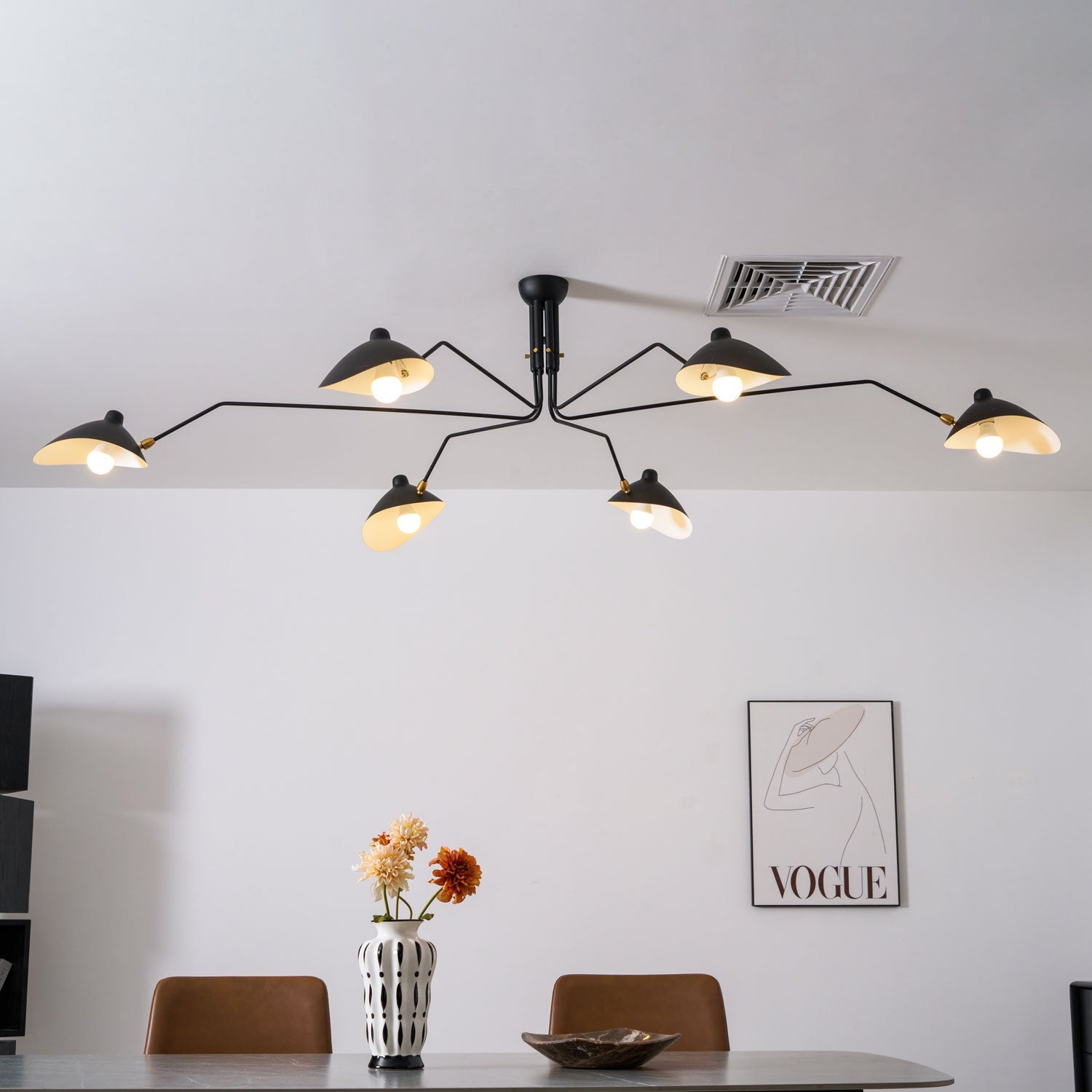 Multi-Arm Spider Ceiling Light
