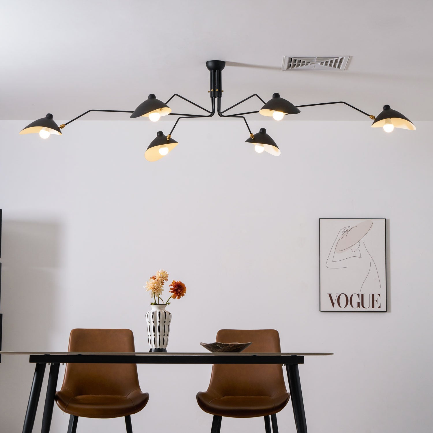 Multi-Arm Spider Ceiling Light