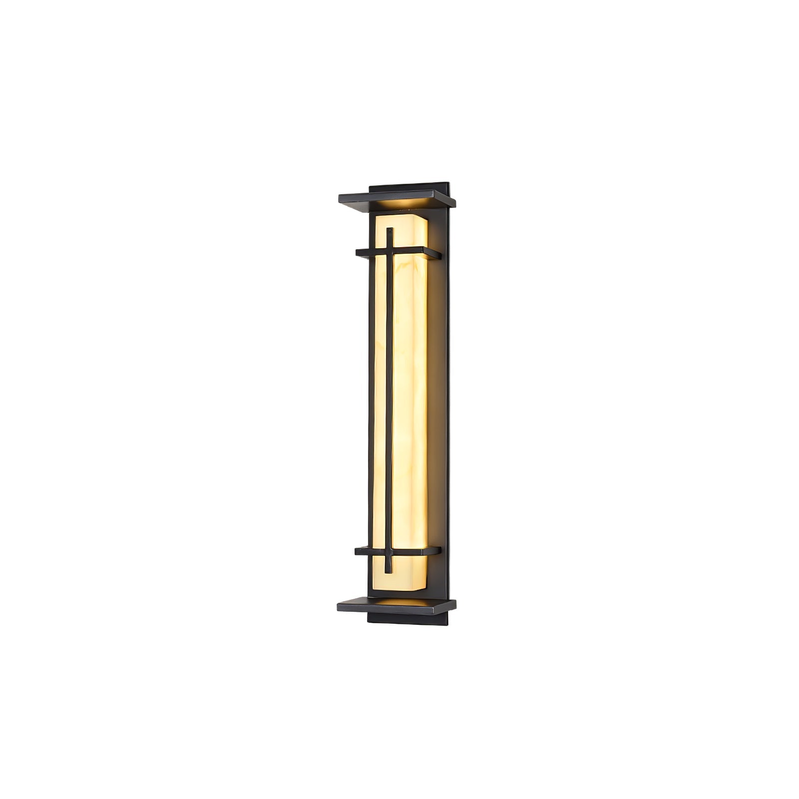 Square Alabaster Outdoor Wall Light