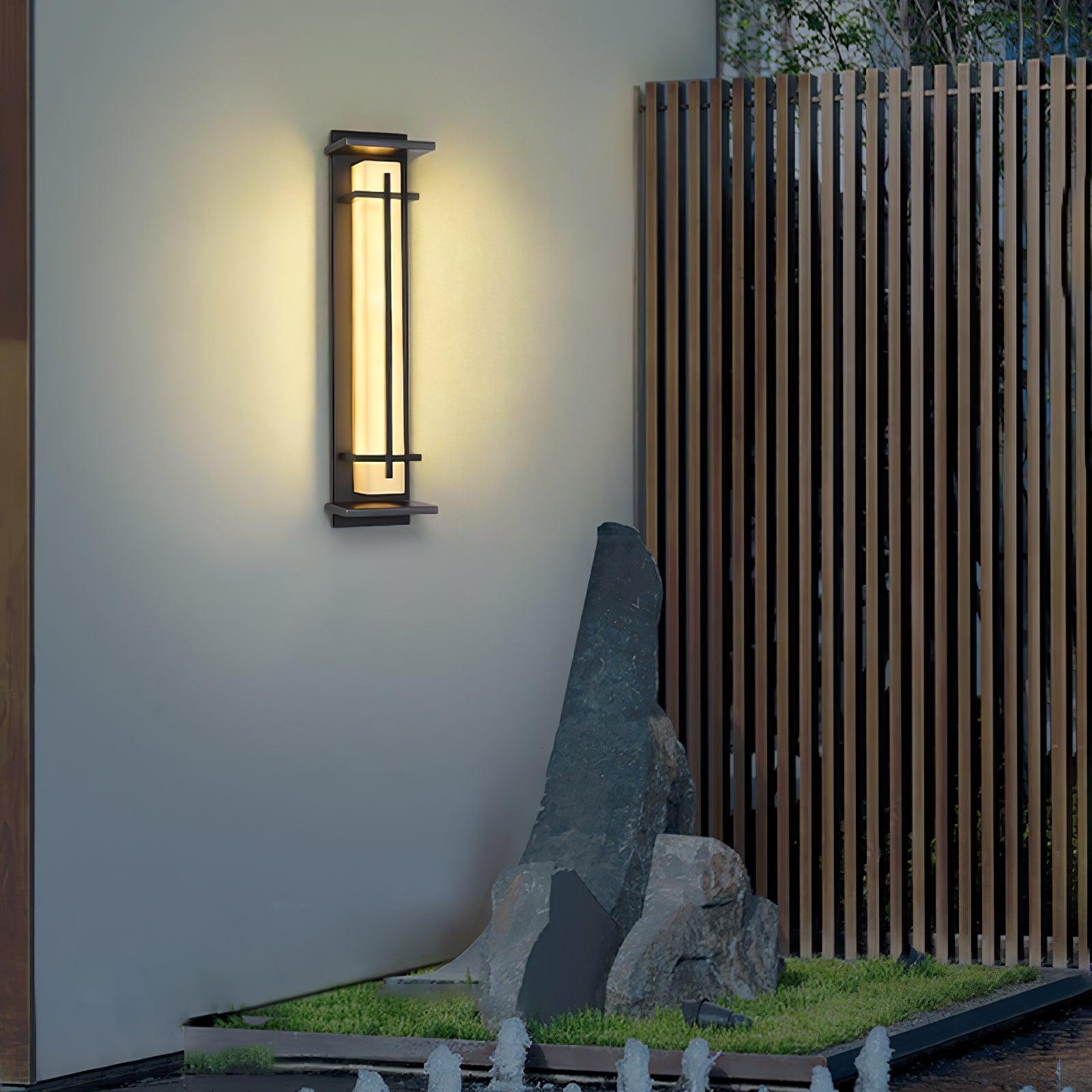 Square Alabaster Outdoor Wall Light