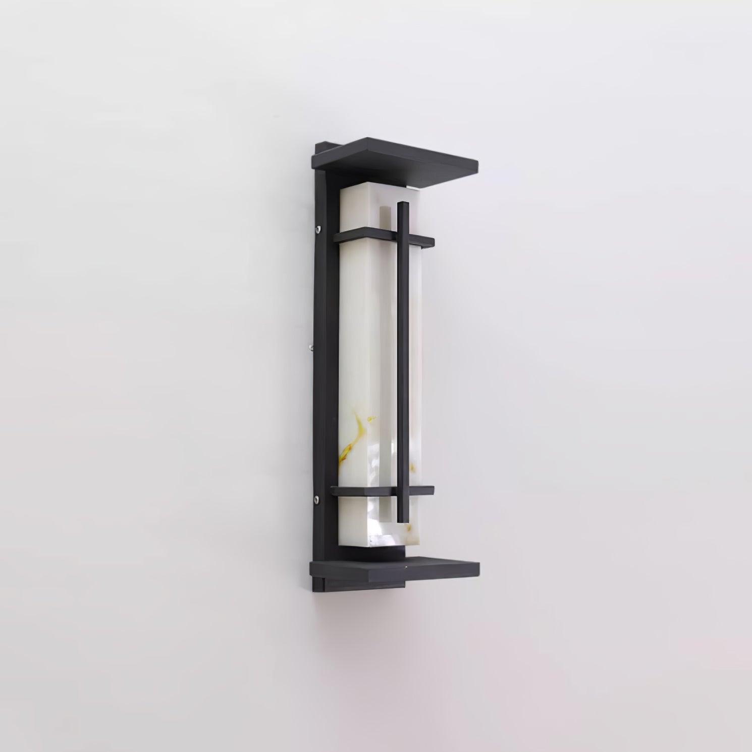 Square Alabaster Outdoor Wall Light