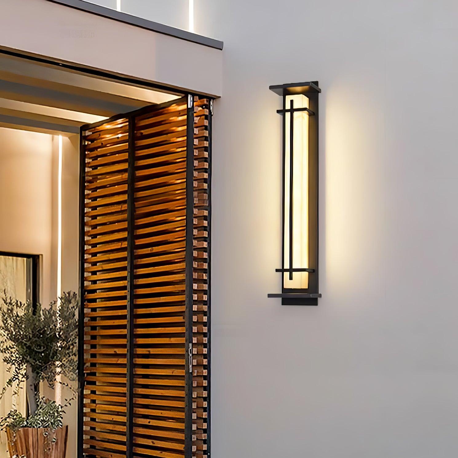 Square Alabaster Outdoor Wall Light