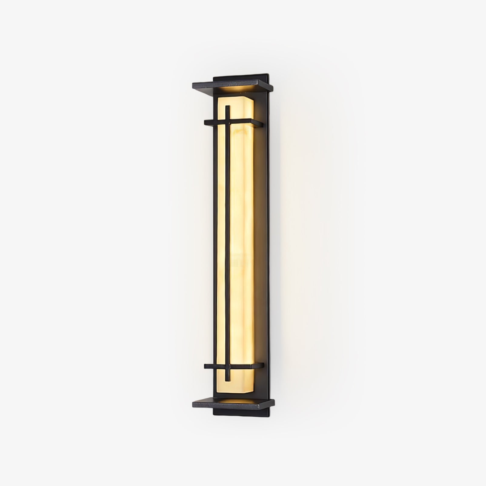 Square Alabaster Outdoor Wall Light