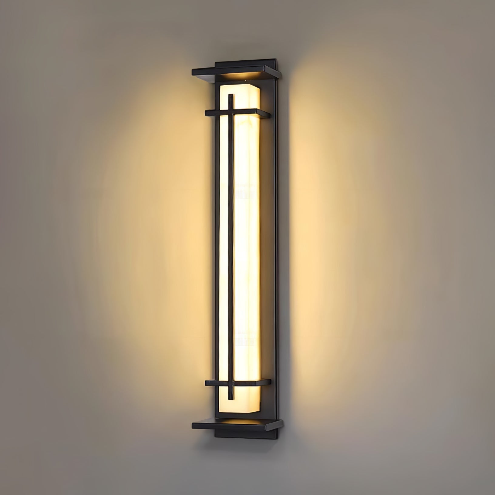 Square Alabaster Outdoor Wall Light