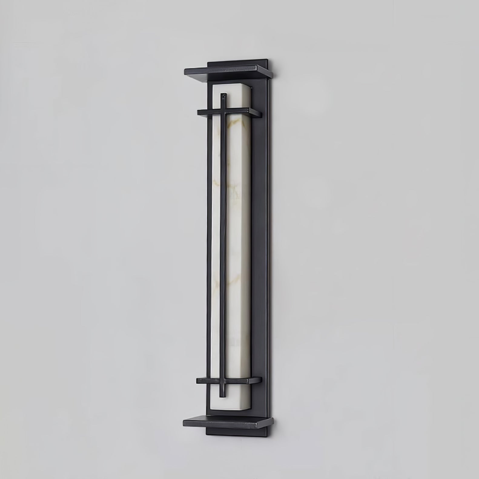 Square Alabaster Outdoor Wall Light