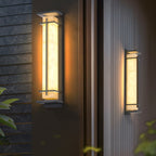 Square Alabaster Outdoor Wall Light