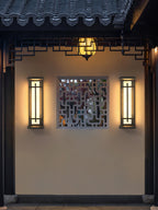 Square Alabaster Outdoor Wall Light