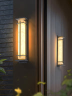 Square Alabaster Outdoor Wall Light
