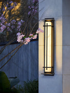 Square Alabaster Outdoor Wall Light