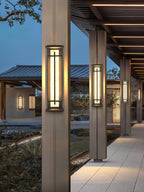 Square Alabaster Outdoor Wall Light