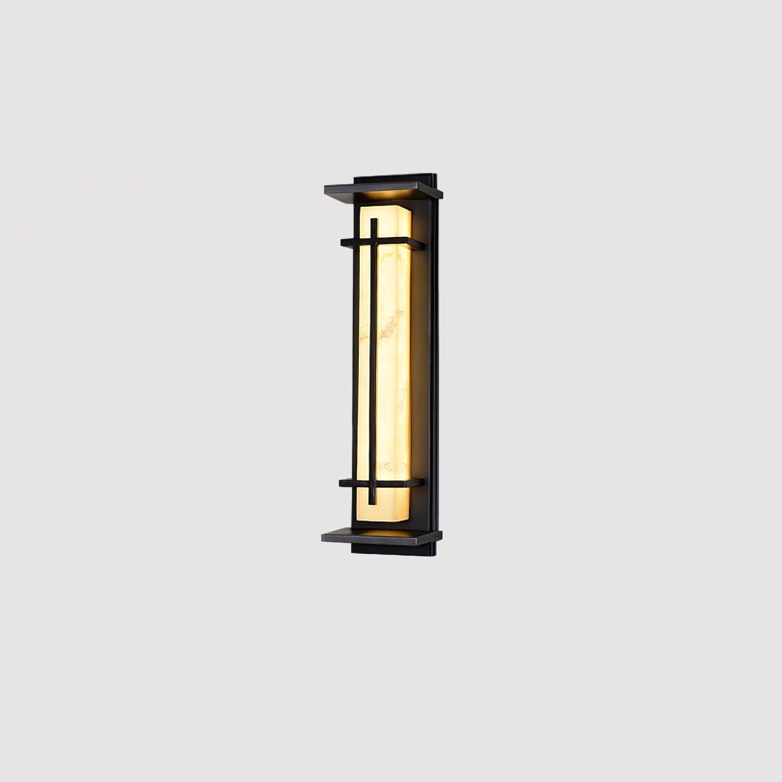 Square Alabaster Outdoor Wall Light