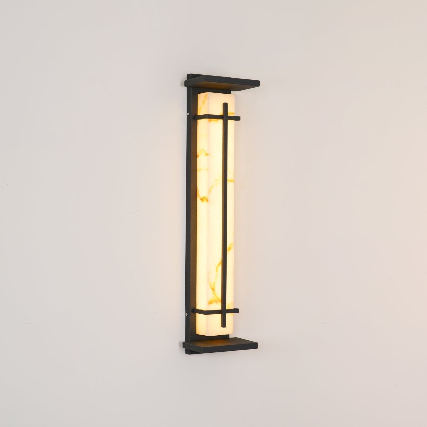 Square Alabaster Outdoor Wall Light