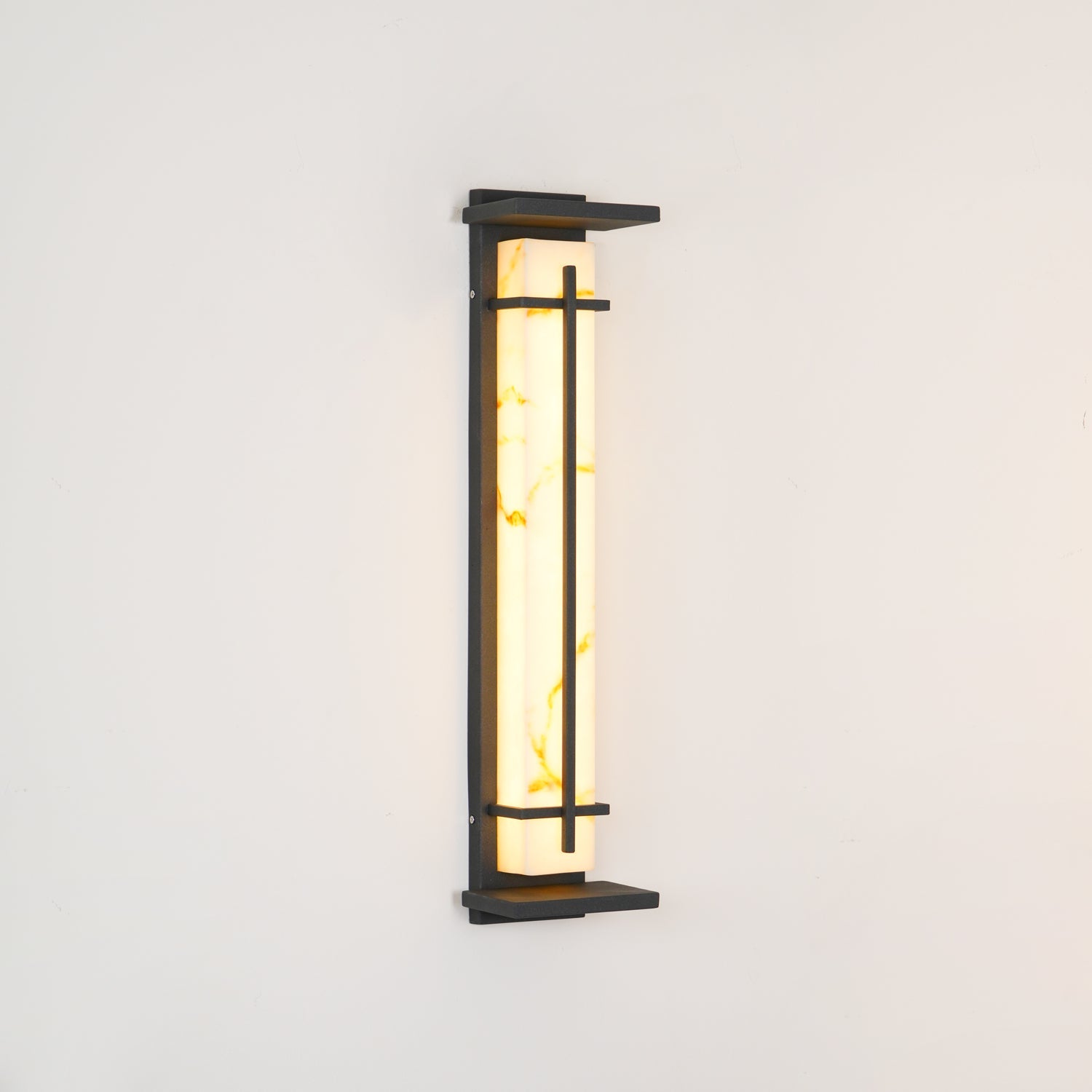 Square Alabaster Outdoor Wall Light