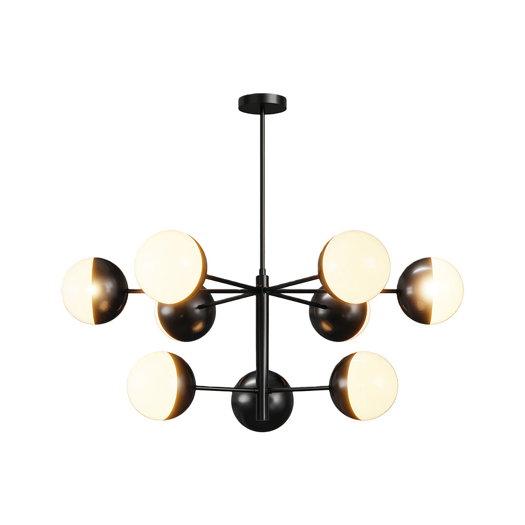 Solid Copper Globe Chandelier