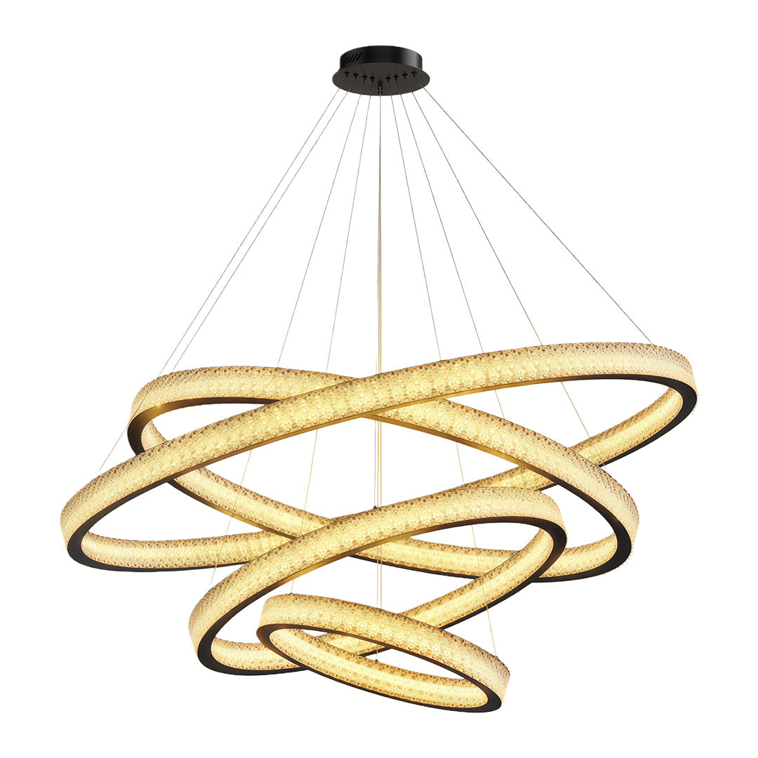 Circular Modern Copper Chandelier