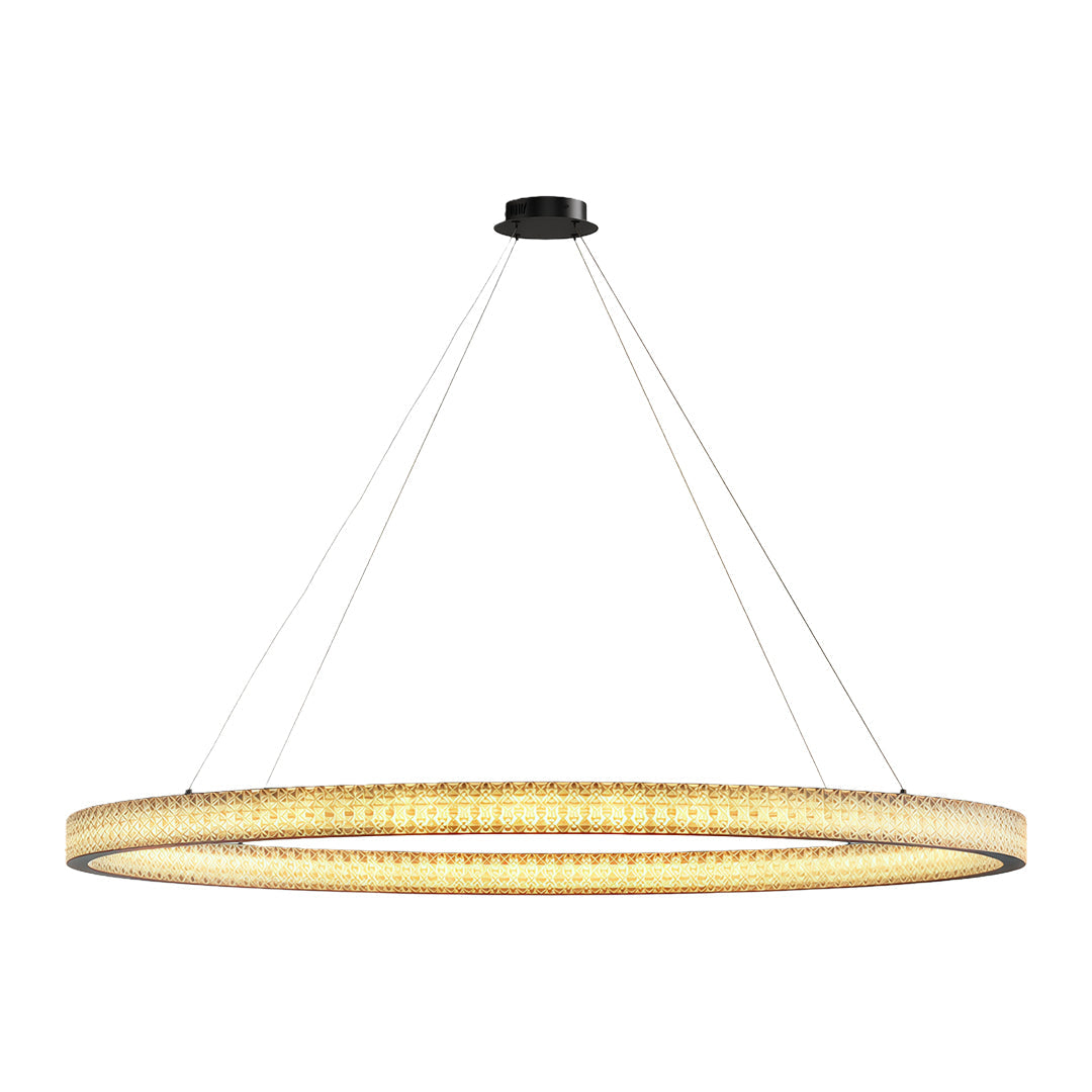 Circular Modern Copper Chandelier