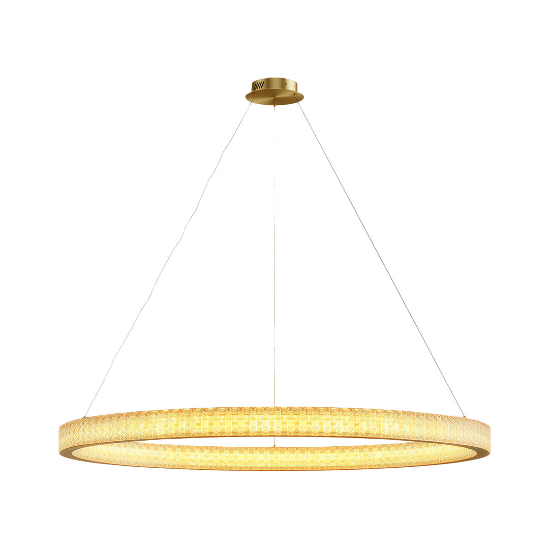 Circular Modern Copper Chandelier