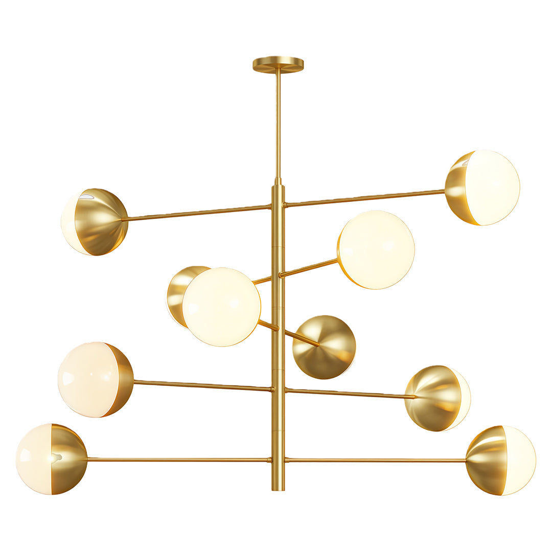 Solid Copper Globe Chandelier