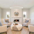 Black LED Ring Chandelier