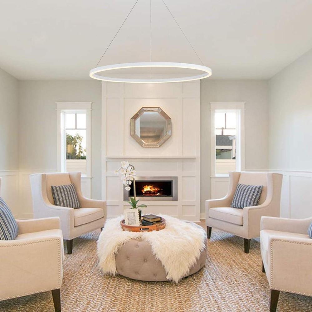 Black LED Ring Chandelier