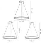 Black LED Ring Chandelier
