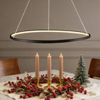 Black LED Ring Chandelier