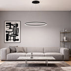 Black LED Ring Chandelier