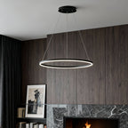 Black LED Ring Chandelier