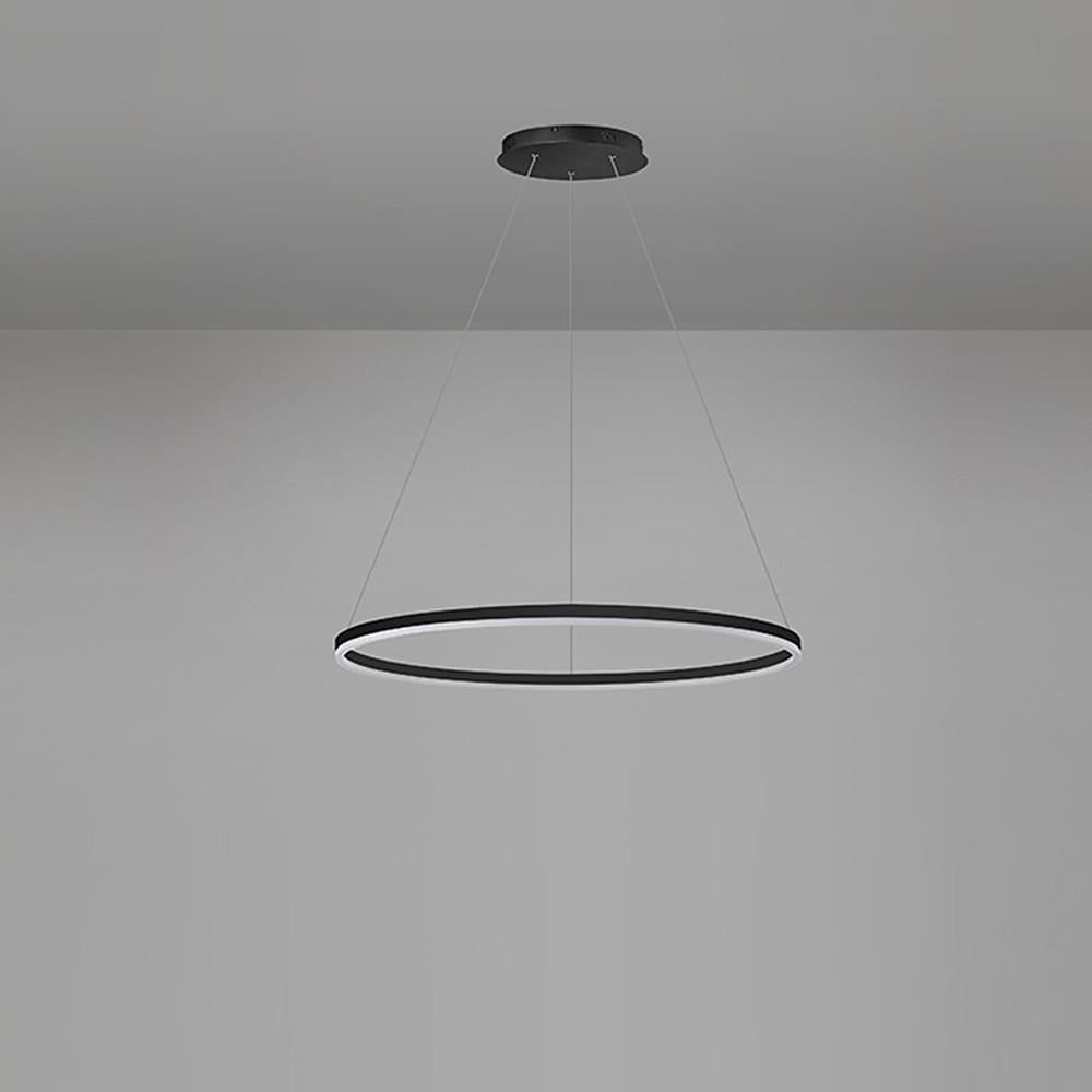 Black LED Ring Chandelier