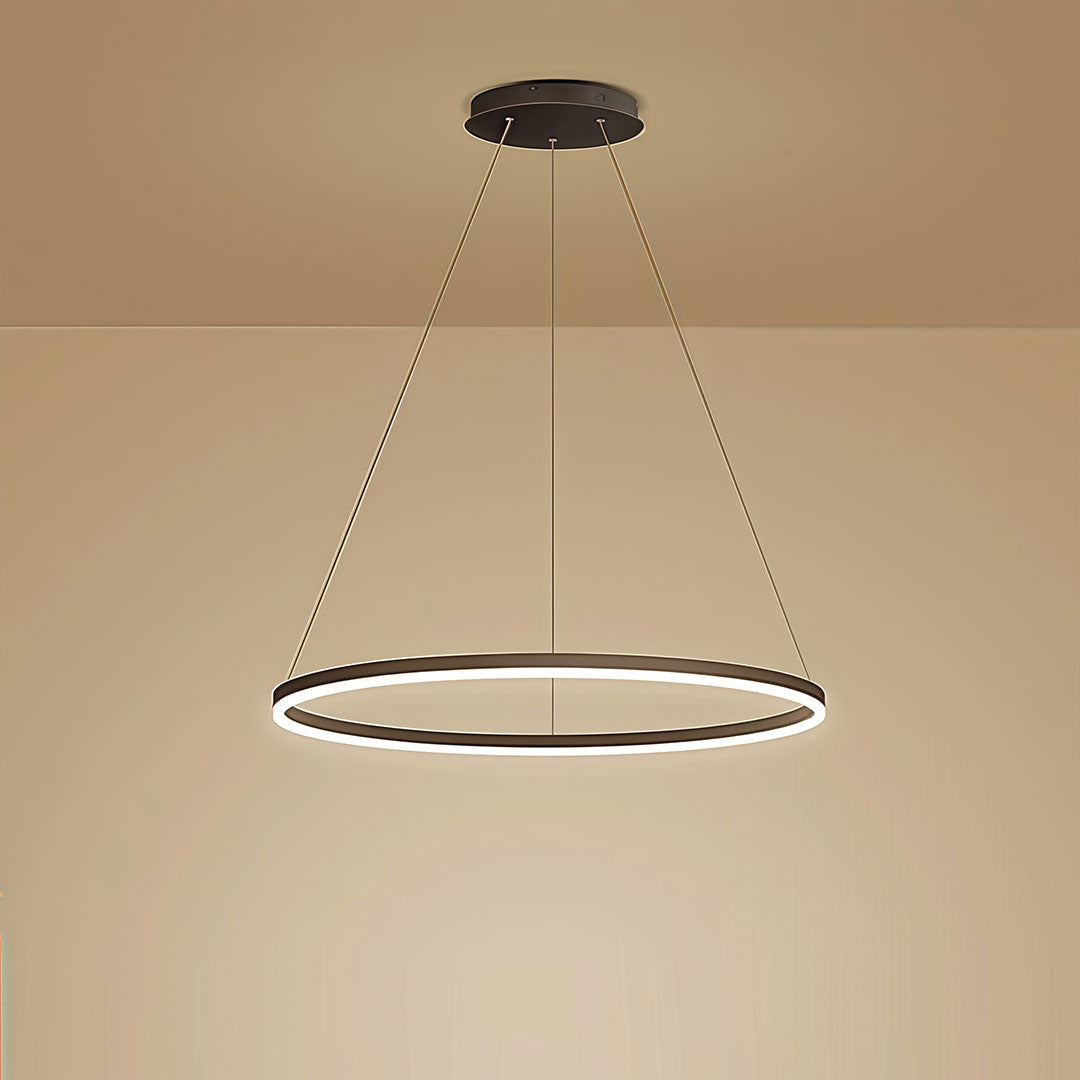 Black LED Ring Chandelier