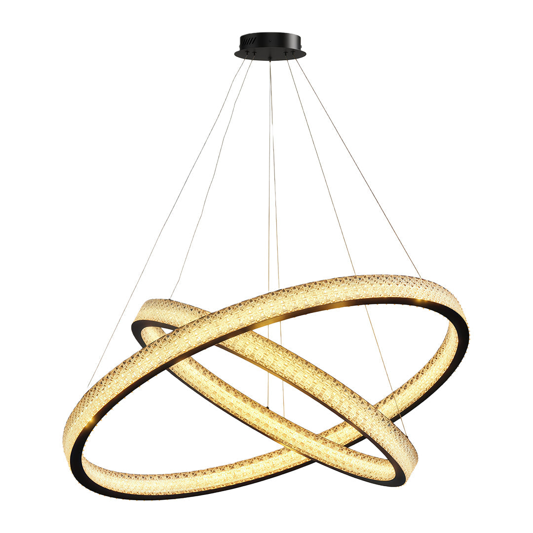 Circular Modern Copper Chandelier