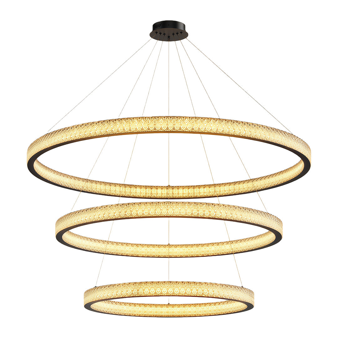 Circular Modern Copper Chandelier