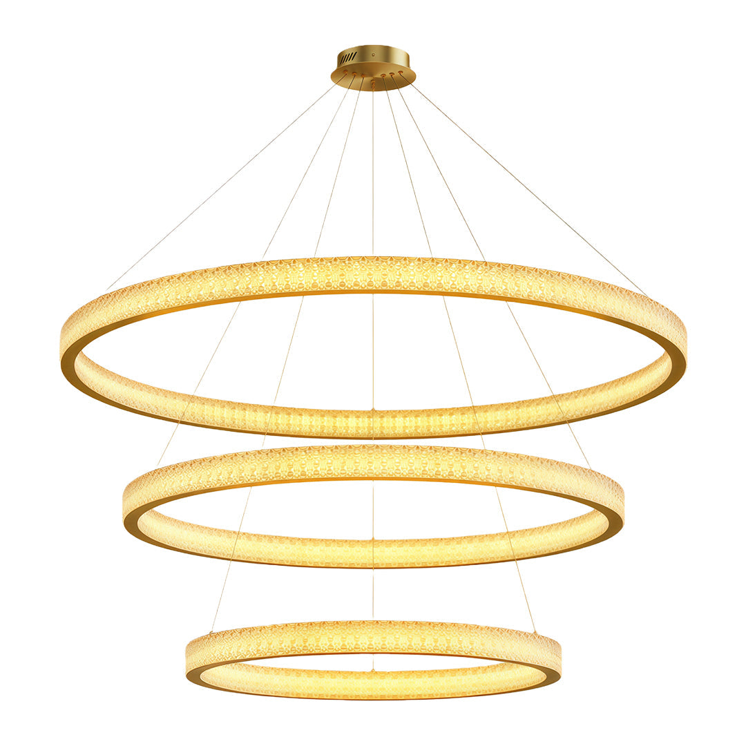 Circular Modern Copper Chandelier