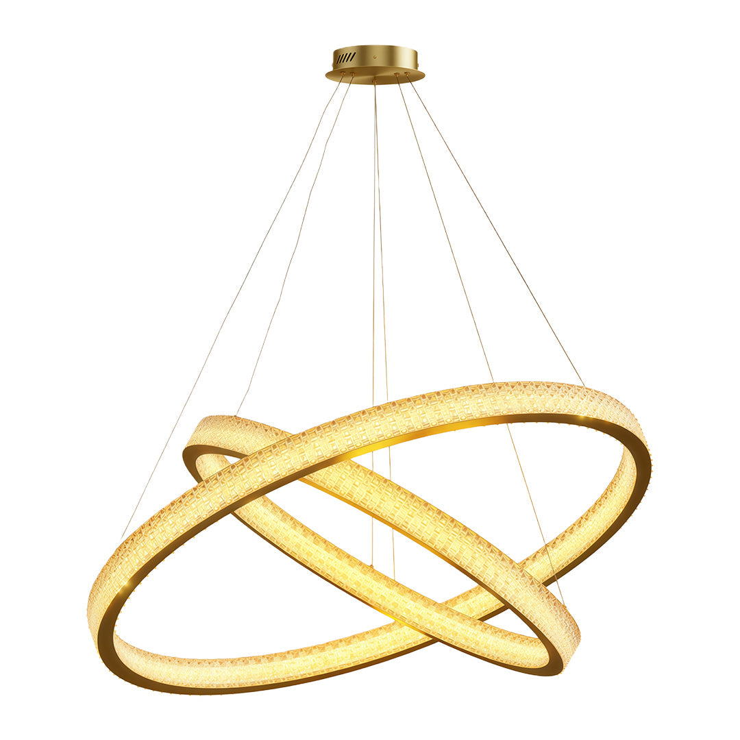Circular Modern Copper Chandelier
