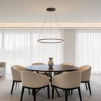 Black LED Ring Chandelier