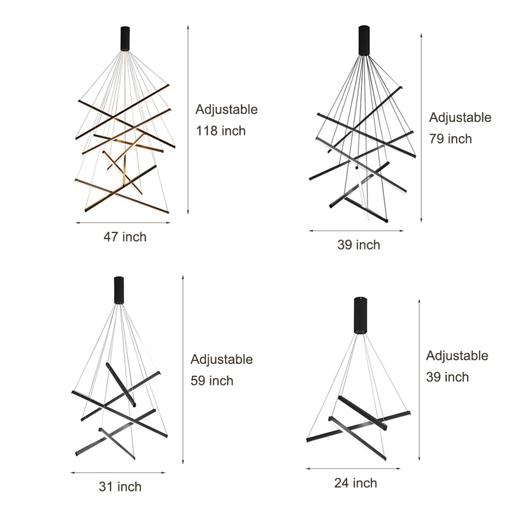 Criss Linear LED Chandelier