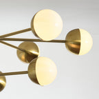 Solid Copper Globe Chandelier