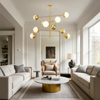 Solid Copper Globe Chandelier