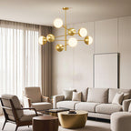 Solid Copper Globe Chandelier