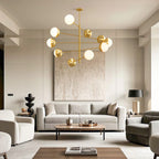 Solid Copper Globe Chandelier