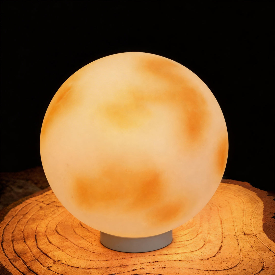 Moon Stone Pillar Light — Solar & Wired Outdoor Post Lamp