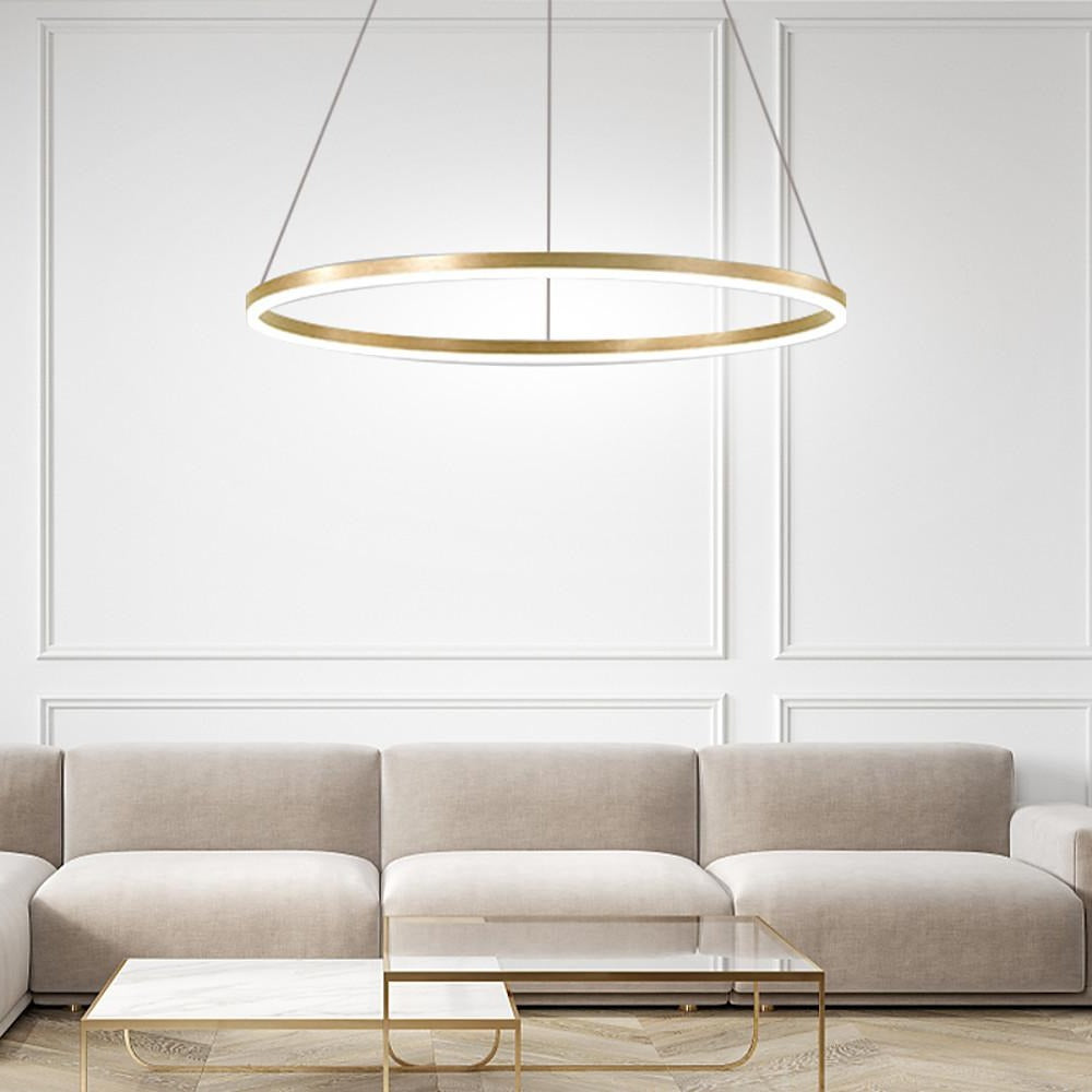 Black LED Ring Chandelier
