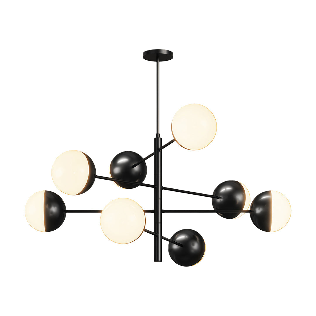 Solid Copper Globe Chandelier