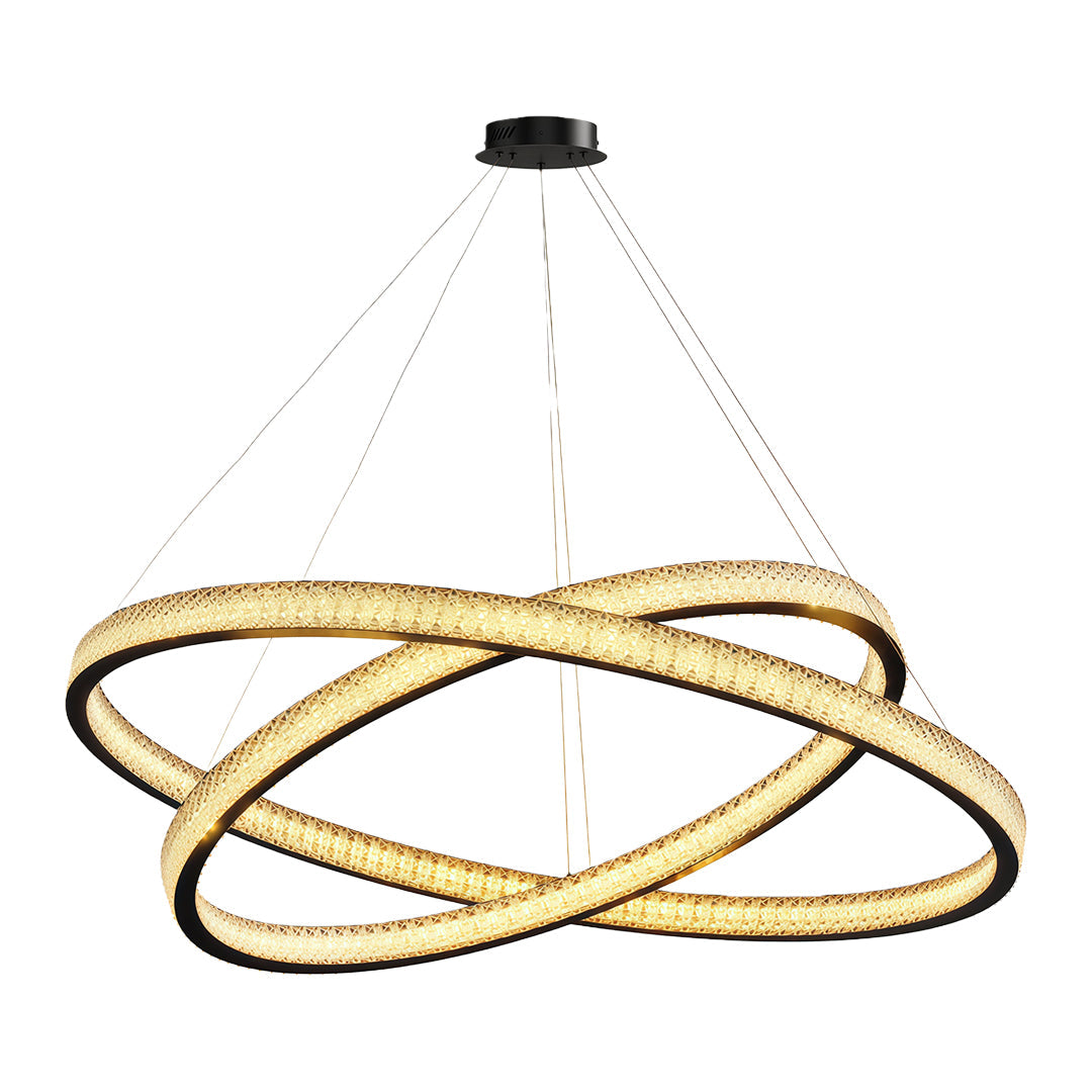 Circular Modern Copper Chandelier