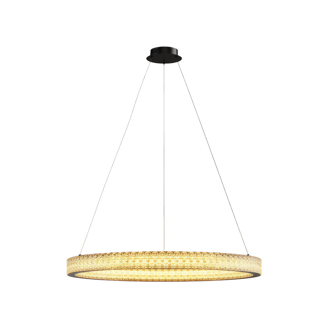 Circular Modern Copper Chandelier