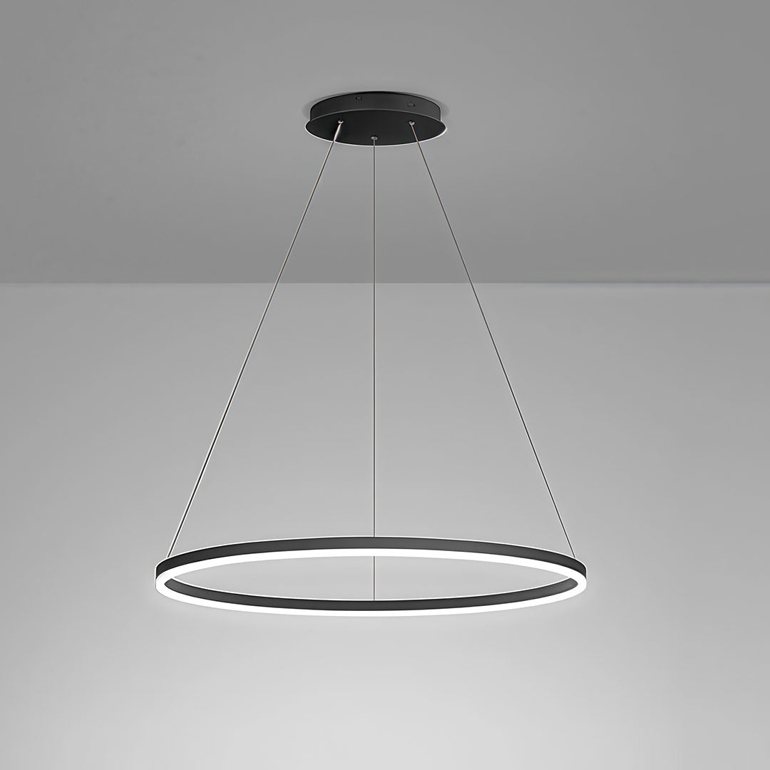 Black LED Ring Chandelier