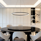 Black LED Ring Chandelier